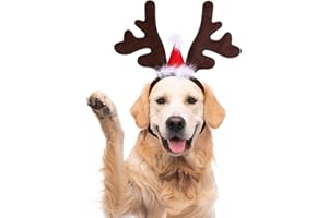 Naler Hunde Katzen Weihnachten Rentier Geweih Kopfschmuck Stirnband Headwear weihnachtskostüm hundekostüm katzenkostüm Verstellbare Elch Kopfbedeckung Haarreif 4313