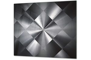 CONCEPT CRYSTAL Planche à découper en verre trempé – Couvre-cuisinière et protège-plain de travail en verre résistant – UNE PIÈCE (60x52 cm) ou DEUX PIÈCES (30x52 cm chacune); D01 Série Abstract: Texture 52