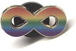 HOKUM AND SNARK Autistic Pride Pin 3/4" | Autism Enamel Pin Spectrum Infinity Symbol | Celebrate Differences Autism Awareness Neurodivergent Pin, S, enamel, not known