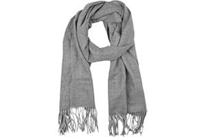 LUMBERJACK Sciarpa da Uomo Invernale in Morbida Lana, Classica, Tinta Unita Con Frange, Elegante, Con Scatola Regalo