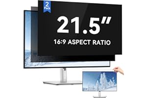 IPROKKO 2 Stück 21.5 Zoll Computer Sichtschutzfolie for 16:9 Monitor, Abnehmbarer Sichtschutz Anti Blaulicht Blendschutz Blickschutzfolie Displayschutz Blickschutzfilter für Hp Dell Acer Lenovo