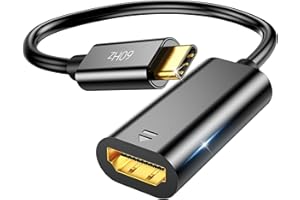 BHHB Adaptateur USB C vers HDMI 4K compatible Thunderbolt 3, type C vers HDMI 4K, compatible avec iPhone 15Pro/15Pro Max, MacBook Pro/Air, Pixelbook, Surface Go, iPad Pro, XPS, Samsung Galaxy S/Note