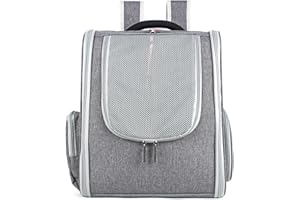 KIEPOAR Mochila de viaje para mascotas, bolsa de transporte para perros y gatos, 10 kg, mochila portátil para gatos, mochila para perros Top Opening Airline aprobada, malla para mascotas, transpirable, grande