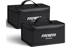 ‎FIREWESS FIREWESS Lipo Safe Bag, Feuerfeste Box für Akkus, Akku Tasche Feuerfest, Pouch Fassungsvermögen Batterie Guard(2 Stück)