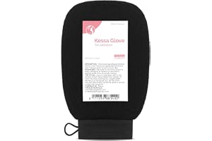 Fatima's Garden Exfolierande Kessa Handske - Naturlig Spa Skrubb, Svart (1 Handske)