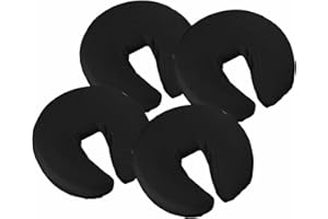 BODYPRO Premium Face Rest Covers - 275GSM Terry Towel Material - Pack of 4 - Luxurious + Soft + Hygienic + Long Lasting + Extra Thick + Fitted + Machine Washable - Fits All Head Rest Cushions (Black)