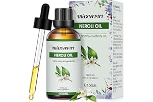 Migcaput Olejek eteryczny z neroli 100 ml, naturalny olejek zapachowy Neroli Essential Oils do dyfuzora, nawilżacza powietrza, aromaterapii, produkcji świec