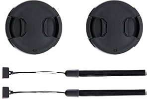 PROfezzion Universal 46mm Objektivschutz Objektivdeckel Frontdeckel Schutzdeckel für Nikon Z50 Z fc mit Z DX 16-50 mm f/3.5-6.3, Panasonic G7 mit Lumix 14-42 mm f/3.5-5.6 II Kit-Objektiv(2 Stück)