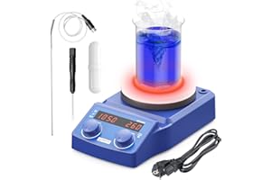 PRECIPETTE Agitatore Magnetico Riscaldante 280°C 100-1500giri/min 5L Agitatore Magnetico con Piastra Riscaldante 135mm Miscelatore Magnetico da Laboratorio