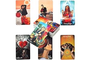 OCDSLYGB 78PCS Cartas De Tarot, Carta De Oráculo De The Light Seer Carta De Tarot Portátil Carta De Tarot Clásica En Inglés Herramienta De Adivinación para Principiantes Versión En Inglés