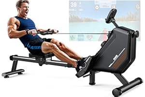 ORISYN Rudergerät für Zuhause mit Einstellbarer Magnetischem Widerstand, Rudergeräte mit Bluetooth Boardcomputer,170KG Tragfähigkeit
