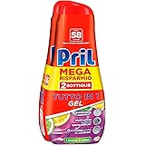 Pril Gel All In One Limone Detersivo Lavastoviglie Liquido Multi-Azione Sporco Difficile, 2 Confezioni da 58 Lavaggi (116 Lav