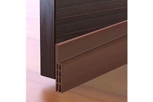 HEQUN Guarnizione per Porta Autoadesiva Striscia di Porta Guarnizione Porta Esterna, per Evitare Entrata dell'Aria Fredda/Rumore/Polvere/Woodlice (100 x 5cm, Marrone)