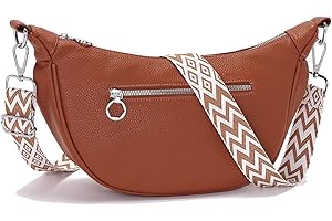 Vezluax borsa tracolla donna impermeabile marsupio elegante borsa a mezzaluna tessuto borsa crossbody con vari scomparti interni