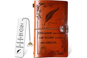 LOHENYOR Regalo Collega,Idee Regalo Donna,Regalo Donna Uomo Compleanno, Regalo Collega Diario di Viaggio, Regali d'ispirazione di Amicizia per le Donne, Regali per Amica Colleghi,Segnalibro per Colleghi