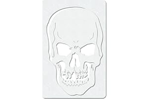 Herterich Products | Profi Airbrush Schablone | Schädel Totenköpfe Skull's Stencil Vorlage | Tattoo und Graffiti Schablone | Hochwertige Mylarfolie | Lösemittelbeständig