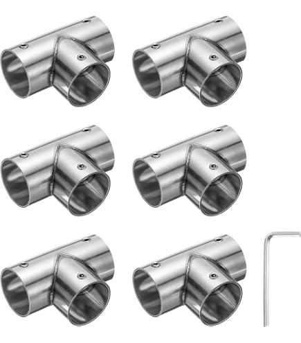 4er Set 90° 3-Wege Rohrverbinder Aus Edelstahl 201 | Für 25mm Rohre – Robust, Rostfrei & Ohne Schweißen Montierbar