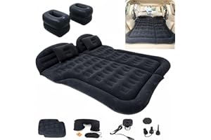 Icelus Auto Matratze SUV Luftmatratze with Luftpumpe 175 * 130 * 15 cm Aufblasbare Camping Kombi Luftbett für Auto Rücksitz Dickere Kofferraum Matratze Bett für Camping Outdoor Traveling