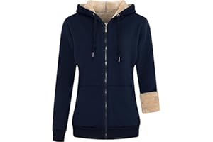 LBL LEADING THE BETTER LIFE LBL Ladies Casual Winter Warm Thick Sherpa Fleece Jacket Full Zip Up Hoodie Sweatshirt for Women…