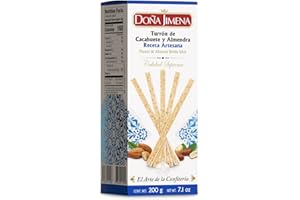 DOÑA JIMENA - Sticks Turrón de Cacahuete y Almendra, Receta Artesana, Sin Gluten, 200 Gramos