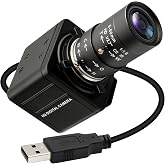 SVPRO 16MP USB Camera with 5-50mm Manual Lens 10X Optical Zoom Laptop Webcam 4656x3496 IMX298 Sensor Industrial Image Process