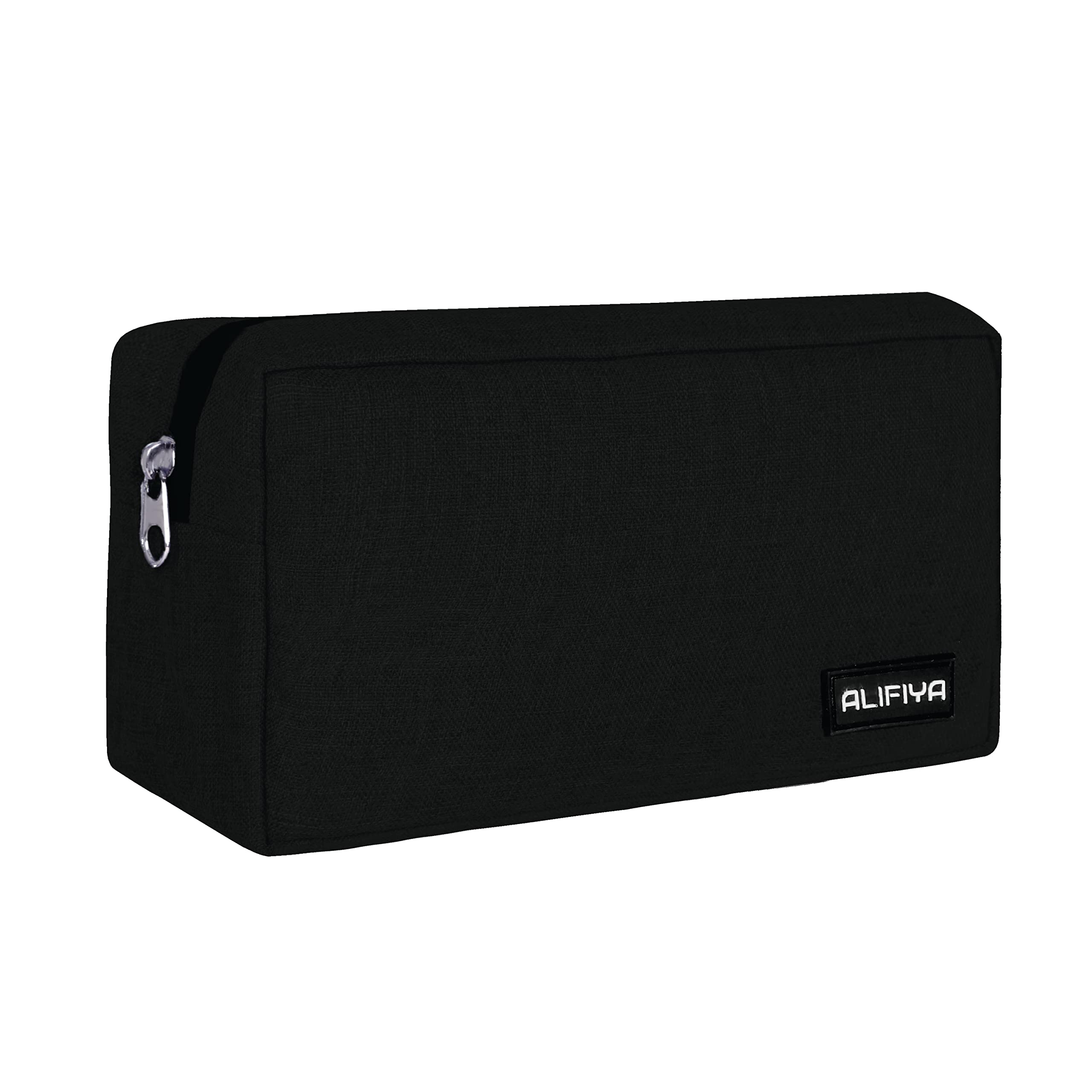 ALIFIYA Polyester Gadget Charger Pouch/Travel Organizer Pouch for Cables/Hard Disk/Charger (Black)