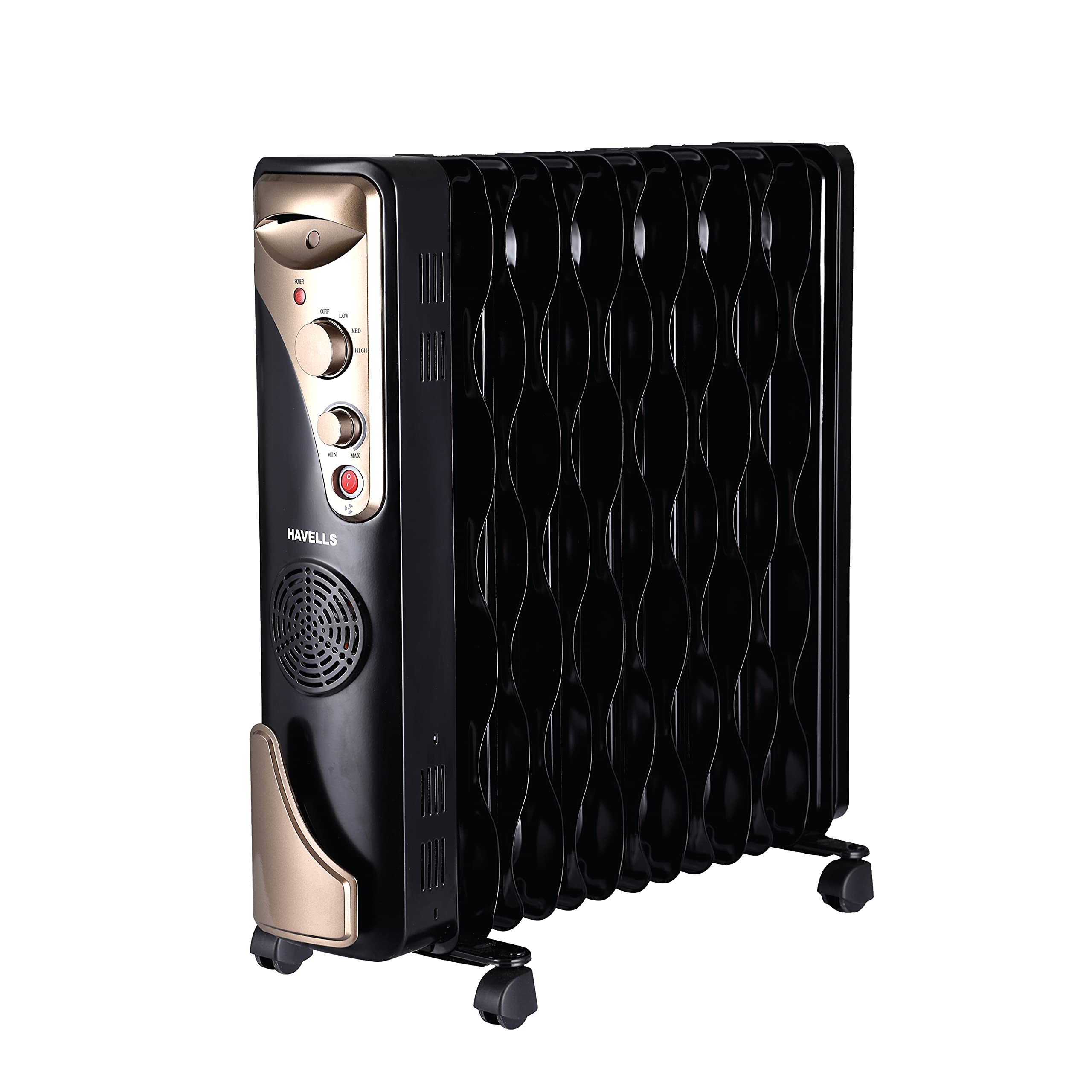 Havells OFR 13 WAVE FINS WITH FAN BLACK 2900 W