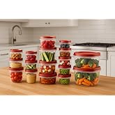 Rubbermaid 30 Par&ccedil;a Saklama Kabı Seti &ndash; Easy Find Lids, BPA Free, Mikrodalga ve Bulaşık Makinesi Uyumlu