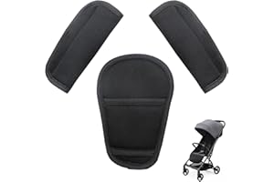 QGH 3Pcs Baby Seat Belt Pads for Kids– Universal Car Seat Strap Covers & Crotch Pad – Soft Shoulder Cushions for Stroller, Pushchair & Infant Carrier – Skin-Friendly for Newborns, Infants & Kids