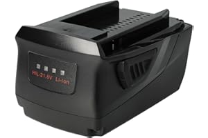 vhbw Batería Recargable reemplaza Hilti B22, B22/1.6, B22/2.6, B22/3.3 para Herramientas eléctricas (3000 mAh, Li-Ion, 21,6 V)