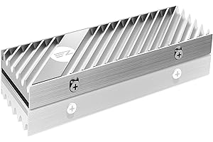 EZDIY-FAB M.2 2280 Dissipatore di Calore SSD,Dissipatore di Calore Bifacciale,Raffreddatore SSD ad Alte Prestazioni per PC/PS5 per PCIE NVME M.2 SSD o SATA M.2 SSD-Argento