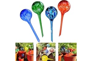 CTTPEG Pflanzenbewässerungskugeln ,Bewässerungskugeln aus Glas,Automatic Drippers Waterers Dripping Equipment for Indoor Outdoor Garden Potted Plants 4pcs