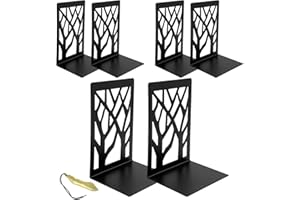 Mgood Fermalibri Per Mensole Reggilibri da Mensola Metallo Ferma Libri da Scaffale Reggi Libri per Libreria Decorativi Design Porta libro per Casa Ufficio Scrivania(3 paio Nero, 9x12x16 cm)