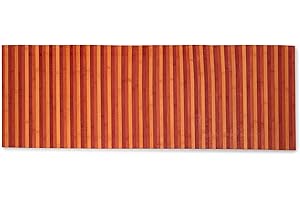 CosìCasa Tappeto Bamboo Cucina Antiscivolo Lavabile | Tappetino Cucina Idrorepellente | Passatoia Cucina Antiscivolo Lavabile ed Eco Sostenibile | Tappeto Bambu Effetto degradè (Rosso, 50x280)