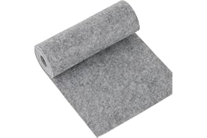 Delsen 30 cm x 250 cm x 3 mm, rollo de fieltro, tela de fieltro de poliéster, para bolsa de almacenamiento, almohadilla de fieltro, patchwork, costura, manualidades, decoración, color gris