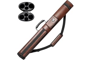Adhafera Pool Cue Case, 2 X 2 Hard Snooker Cue Case, Made of Faux Leather Pool Cue Accessories (Not for 3/4 Cues)