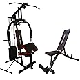 Zorex Home Gym Machine for Workout, Multiple Function Exercises with Removable Preacher curl Attachment (HGZ-1004 with ZF-101 Adjustable Bench)