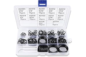 Dawitrly Scuba O Ring Kit, 170 Pcs Diving Nitrile Rubber O Rings with 2 Stainless Steel O-Ring Pick Set for Accurate Selection, Removal and Replacement for Dive Hose Diving Tank Scuba Gear (90 Duro)