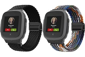Harikiri [2-pack vävda magnetarmband kompatibelt med XPLORA X5/XGO3/XGO2, andas, justerbar, barnvänlig (flerfärgad)