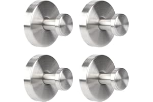 HZPZPP |Shower Hooks|Suction Hooks|Suction Cup Hooks|Plastic self Adhesive|Suitable for Bathroom Shower Towel Kitchen Glass Doors (4Pcs Sliver)