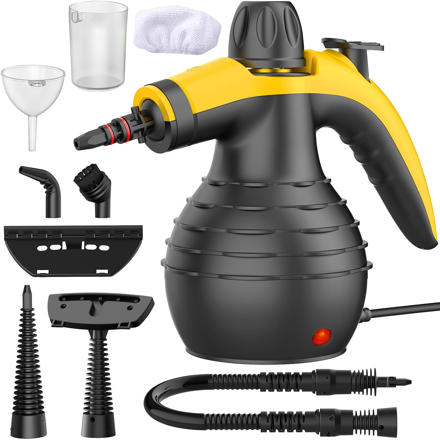 Limpiador A Vapor Portátil 1050W, Steam Cleaner De Mano Alta Presión, Calentamiento Rápido, 9 Accesorios, Sin Químicos, Para Baño, Cocina, Ventanas, Sofá, Tapicería, Juntas, Azulejos, Coche