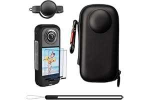 DUEQID Custodia da trasporto per Insta360 X3 Custodia protettiva in silicone Copriobiettivo Protezione dello schermo per Insta 360 One X3 Accessori