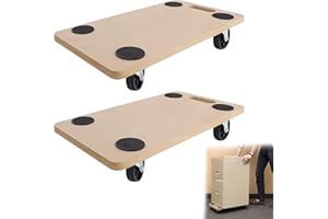 YRHome Lot de 2 planches à roulettes 58 x 29 cm - Roulettes de transport - Pour le transport de meubles - Charge maximale : 200 kg