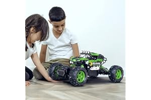 CROBOLL 1:12 Large RC Cars for Boys with Upgraded Lifting Function, 2.4GHz 4WD Remote Control Car Toy Gifts 20km/h Monster Truck for Kids, All Terrain RC Truck for 60Min Play(Green)