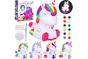 Jovicos Paint Your Own Unicorn Lamp Kit, Craft Kits for Kids Unicorn Christmas Birthday Gifts for Girls Age 3-10