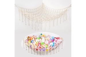 Beinou Spielzeug Aufbewahrung Kuscheltier Aufbewahrung Netz Hängematte Stofftier Organizer Wandbehang Dekoration für Kinderzimmer