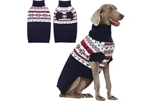 IECOii XXL Hunde Pullover,GroßE Sweater FüR Hunde,Warme Hundepullover Haustiere,Weihnachten Hundepullover FüR Extra GroßE Hund,Rollkragen Hund Sweatshirt Winter Hundekleidung, XX-Large