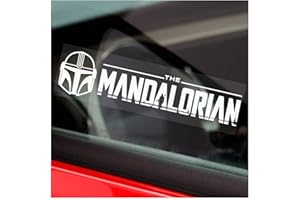 ‎PLATINUM PLACE Platinum Place 1 x The Mandalorian Vinyl-Aufkleber, 200 x 50 mm, Star Wars inspiriert, für Autofenster