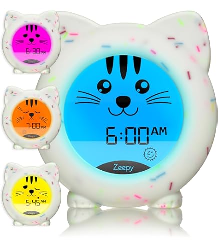 Zeepy 4-Phase Toddler Sleep Trainer Clock | USB Rechargeable Cute