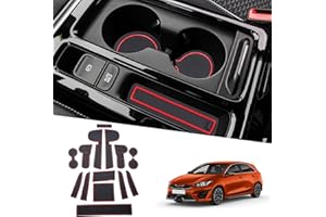 Ruiya Kia Ceed Proceed XCeed SW GT 2018-2023 2024 Car Rubber Mats - Non-Slip, Centre Console, Armrest Drink Holder, Door Slot Mats